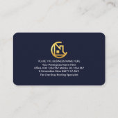 Blauw dak dakbedekking gebouw visitekaartje (Achterkant)