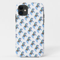 Blauw Dala paard iPhone hoesje