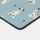 Blauw Dalmatische hond patroon schattig bureau mat (Hoek)