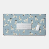 Blauw Dalmatische hond patroon schattig bureau mat (Keyboard & Muis)