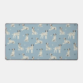 Blauw Dalmatische hond patroon schattig bureau mat (Voorkant)