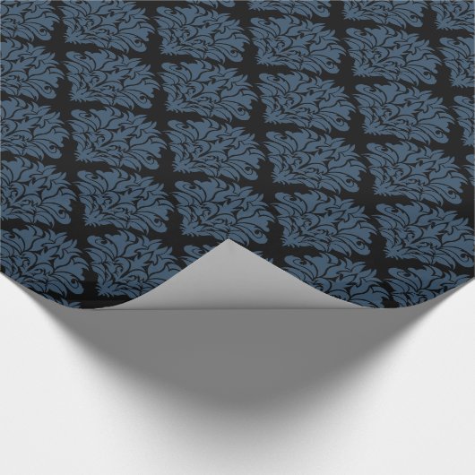 Blauw Damascadeaupapier Cadeaupapier (Hoek)