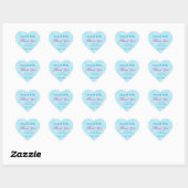 Blauw damask Dank u label Sticker (Vel)