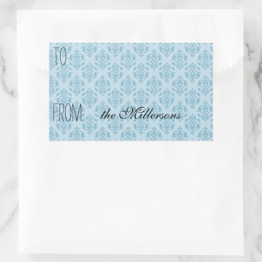  Blauw Damask Gift Label (Tas)