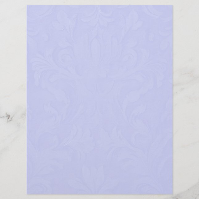 Blauw Damask Letterhead Briefhoofd (Voorkant)
