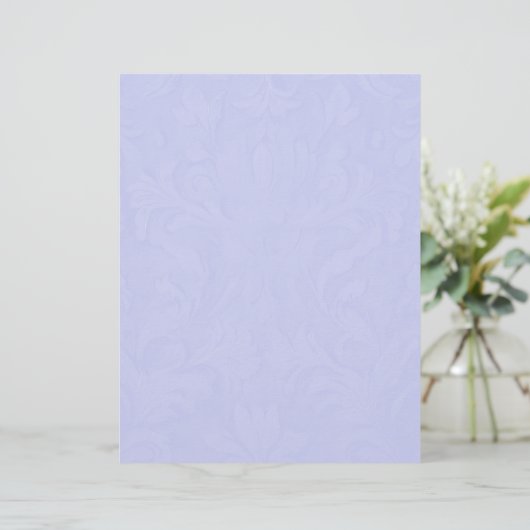 Blauw Damask Letterhead Briefhoofd (Staand voorkant)