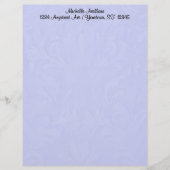 Blauw Damask Letterhead Briefhoofd (Voorkant)