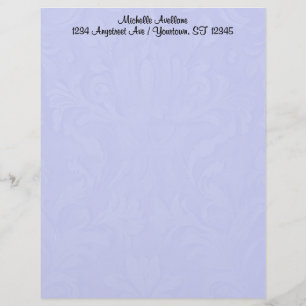 Blauw Damask Letterhead Briefhoofd