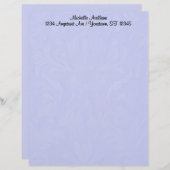 Blauw Damask Letterhead Briefhoofd (Voorkant / Achterkant)