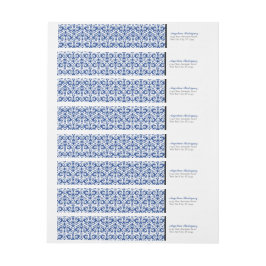 Blauw Damask Pattern Afstuderen