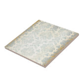  blauw Damask Tegeltje (Zijkant)