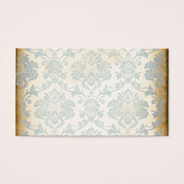  blauw Damask Visitekaartje (Voorkant)