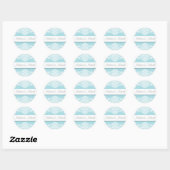 blauw Damask Wedding Stickers (Vel)