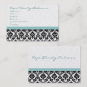 Blauw Damaskefloral - Visitekaartje (Voorkant / Achterkant)