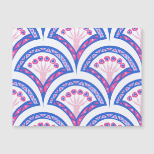blauw damaspatroon