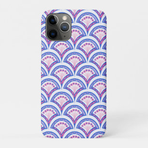 blauw damaspatroon Case-Mate iPhone case