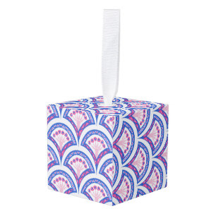 blauw damaspatroon decoratie
