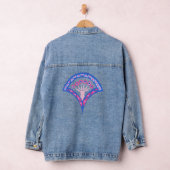 blauw damaspatroon denim jacket (Hangar)