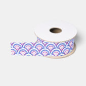 blauw damaspatroon grosgrain lint (Spoel)