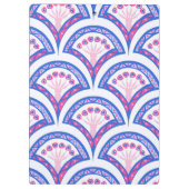 blauw damaspatroon klembord (Achterkant)