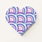 blauw damaspatroon notitieboek (Achterkant)