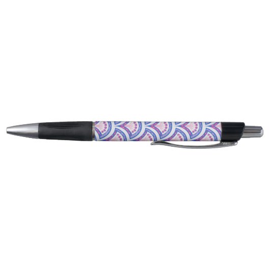 blauw damaspatroon pen (Bodem)