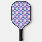 blauw damaspatroon pickleball paddle (Achterkant)