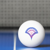 blauw damaspatroon pingpongbal (Net)