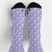 blauw damaspatroon sokken (Top)