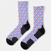 blauw damaspatroon sokken (Links)
