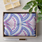 blauw damaspatroon tissuepapier (Geschenk)