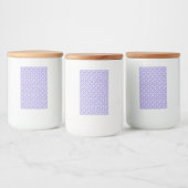 blauw damaspatroon voedselcontainer etiket (Flessen)