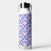 blauw damaspatroon waterfles (Voorkant)
