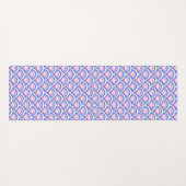 blauw damaspatroon yogamat (Achterkant (horizontaal))