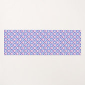 blauw damaspatroon yogamat (Voorkant (horizontaal))