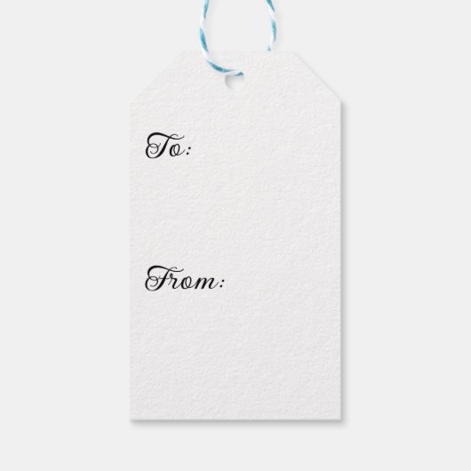 Blauw damast cadeaulabel (Achterkant)