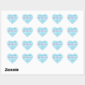 Blauw  damast Hoe zoet het is Sticker (Vel)