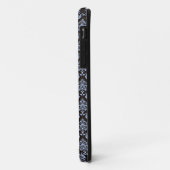 Blauw Damast iPhone 11 Hoesje (Achterkant/links)