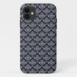 Blauw Damast iPhone 11 Hoesje