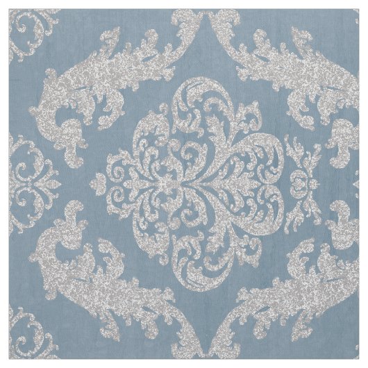  blauw damast stof (Swatch)