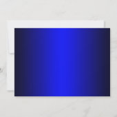 Blauw Damast Tiara Sweet 16 Uitnodiging (Achterkant)