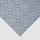  blauw damast tissuepapier (Detail)