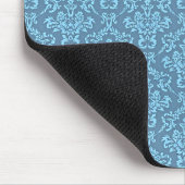 Blauw damastpatroon muismat (Hoek)