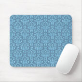 Blauw damastpatroon muismat (Met muis)