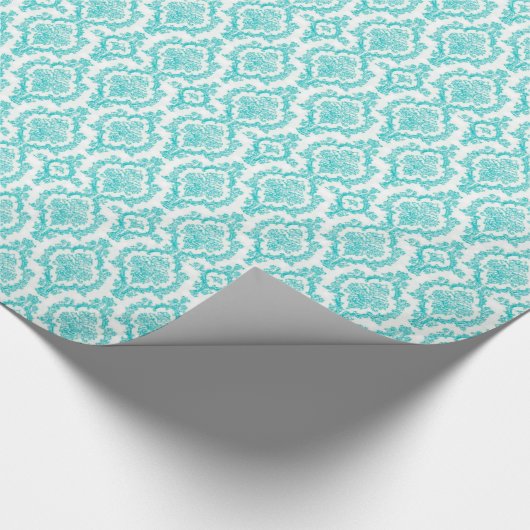 blauw dampvlekpapier cadeaupapier (Hoek)