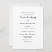 Blauw Dan en nu 2 Foto 2023 Afstuderen Kaart (Achterkant)