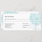 Blauw Dandelion Flower Cadeatontwerp 4 (Voorkant / Achterkant)