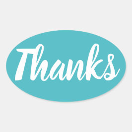 Blauw dank je eenvoudige zakelijke sticker