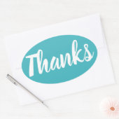 Blauw dank je eenvoudige zakelijke sticker (Envelop)