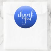 Blauw Dank u Sticker (Tas)